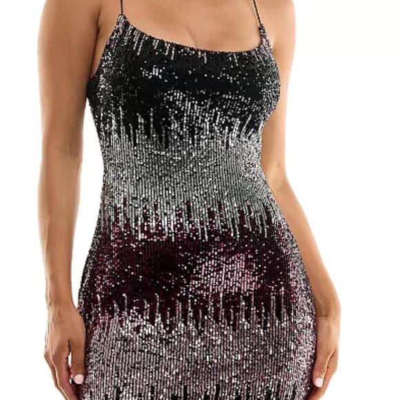 B Darlin Ombre Sequins Bodycon Mini Dress size 0 - Picture 1 of 7